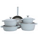 Robust Aluminum Cookware Set, 9 Pieces - Light Grey product image 2
