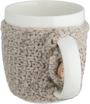 مج بورسلان السيف غاليري، 380 مل، تلبيسة صوف - أبيض بيج product image 2