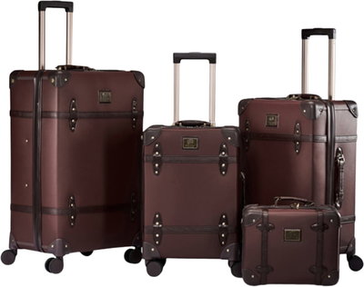 Limra LMA-7050 Artificial Leather Luggage Set, 4 Sizes, 4 Wheels, 360 Degree Rotating - Dark Brown product image 1