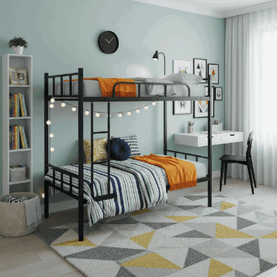 سرير حديد مفرد، 153×90×190 سم، دورين - اسود product image 1