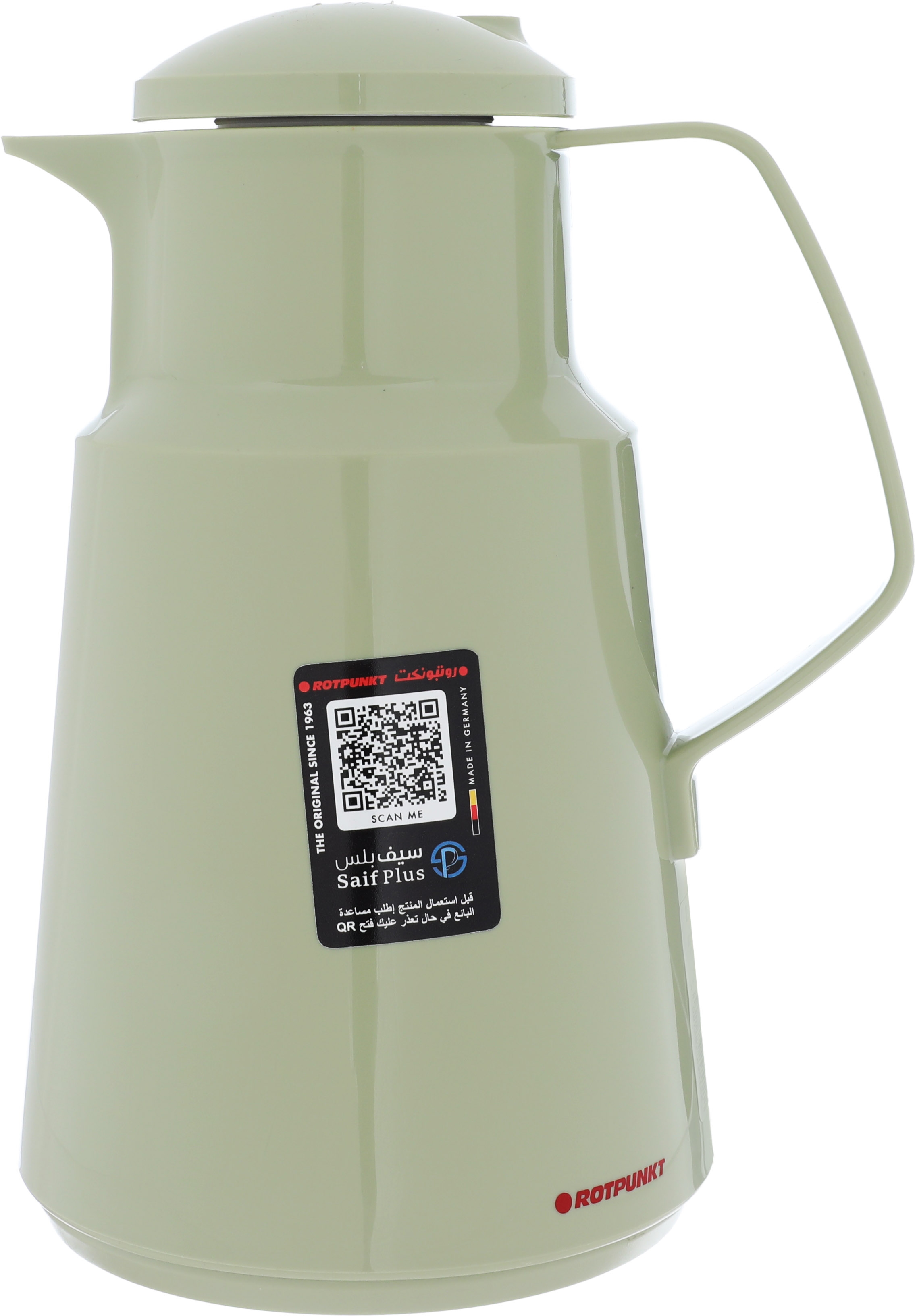 Rotpont thermos, 1 liter, glass inner container, plastic outer shell - olive green product image