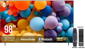 تلفزيون سمارت بدون اطار ام تي سي، 98 بوصة، 4K UHD، شاشة QLED، نظام ويب او اس، ريموت ماجيك، قاعدة جدارية مدمجة، MT98UH600WOS - اسود product image
