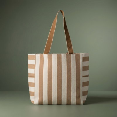 شنطة ترامس قماش السيف غاليري، 34x18x34 سم - بيج ابيض product image 1