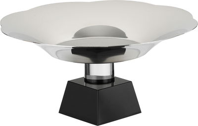 Al Saif Gallery Steel serving stand, 25x25x12 cm, base - black and silver product image 1