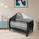 حظيرة لعب اطفال فان مومنت، 125×65 سم، مع ناموسية - اسود product image 1