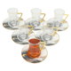 طقم بيالات شاي وفناجين قهوة، 18 قطعة - بورسلان product image 2