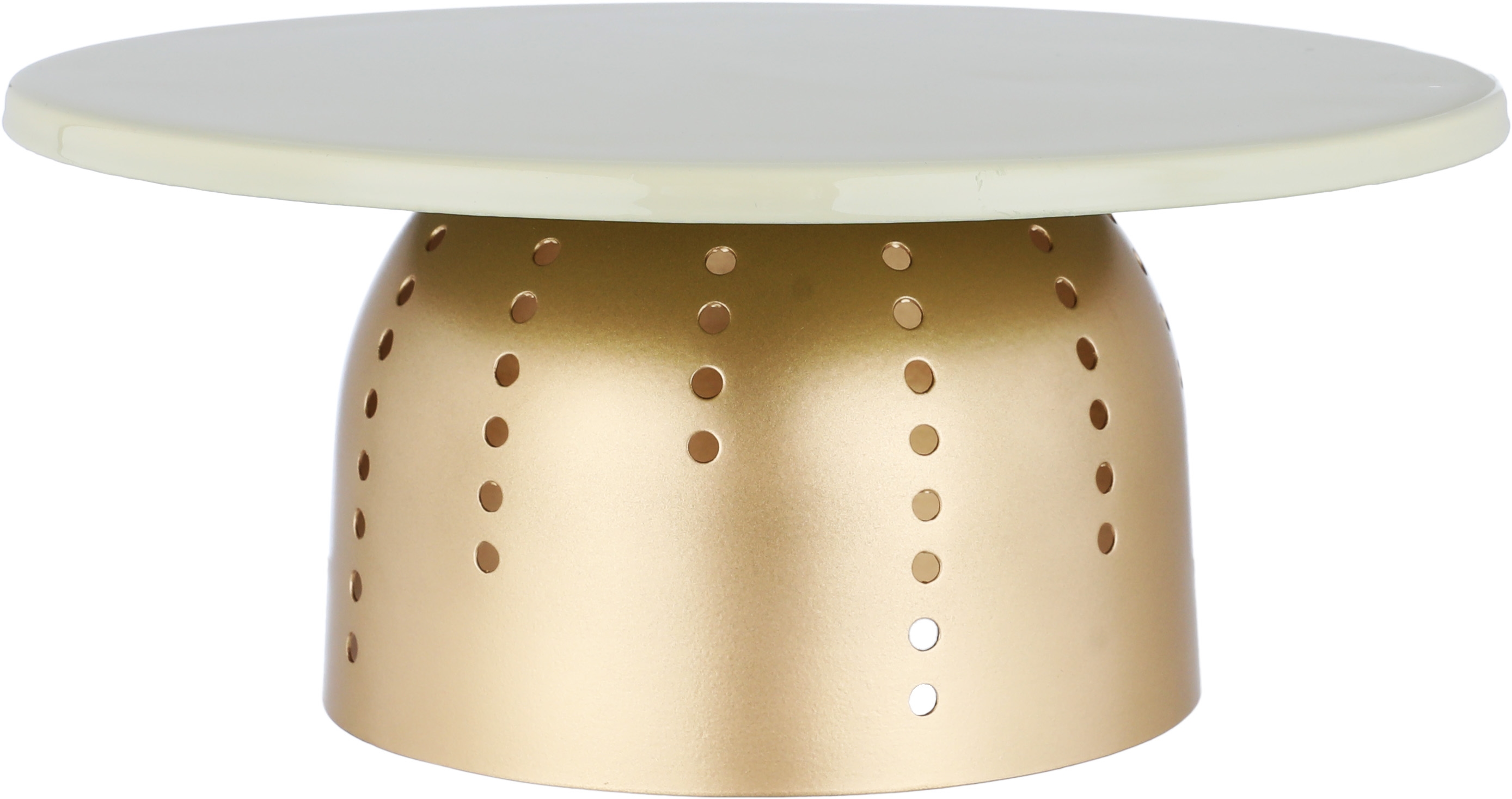 Alsaif Gallery steel cake stand, 10 x 24 x 24 cm - golden beige product image 2