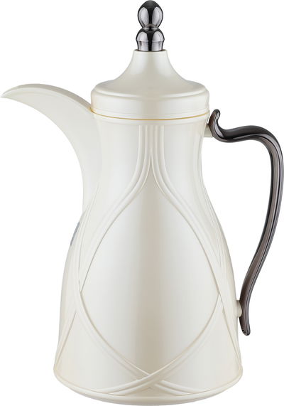 طقم ترامس طيف السيف غاليري، 0.7 / 1 لتر، 2 قطعة، خامة داخلية زجاج، يد أسود، غطاء ضغاط - أبيض لؤلؤي product image 6