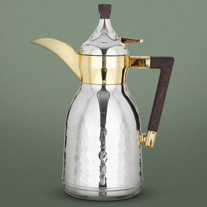 ترمس دلة نواف السيف غاليري، 0.6 لتر، حافظة داخلية ستانلس ستيل - فضي ذهبي product image