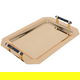 Al Saif Gallery steel tofir set, 43x30x5 cm, 2 dates with lid, marble handle, 3 pieces - gold product image 2