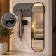 مرآة مدخل منزل أڤيرا زجاج، 80×120×30 سم، لوح تعليق خشبي، خطافات تعليق معدنية - رمادي product image 3