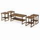 طقم طاولات خشب MDF و معدن، 5 قطع - اسود بني product image 3