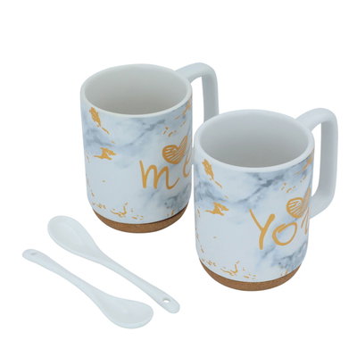 Al Saif Gallery Porcelain Mug Set, 2 Pieces, 300 ml - White product image 2