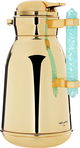 Al Saif Gallery Shahad thermos set, 1 liter, crystal handle, thermal glass inner case, steel outer case - gold product image 3