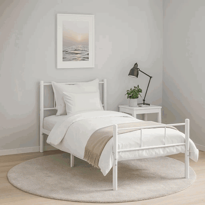 سرير حديد، 40×90×190 سم - أبيض product image 1