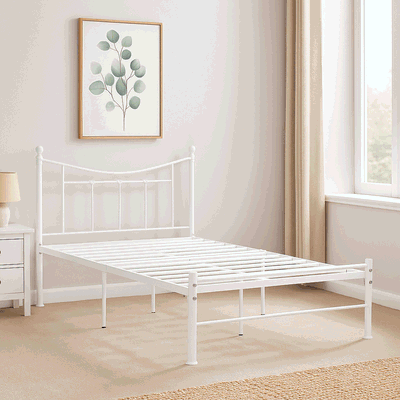 سرير حديد، 35×140×200 سم - أبيض product image 2