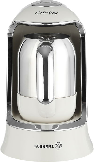 صانعة قهوة تركي كوركماز 400 واط 4 اكواب، ايقاف تلقائي، A860-12 - اوف وايت فضي product image 1