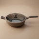 مقلاة جرانيت السيف غاليري(روبوست)، 32سم، غطاء زجاج، عميق - بني product image 1