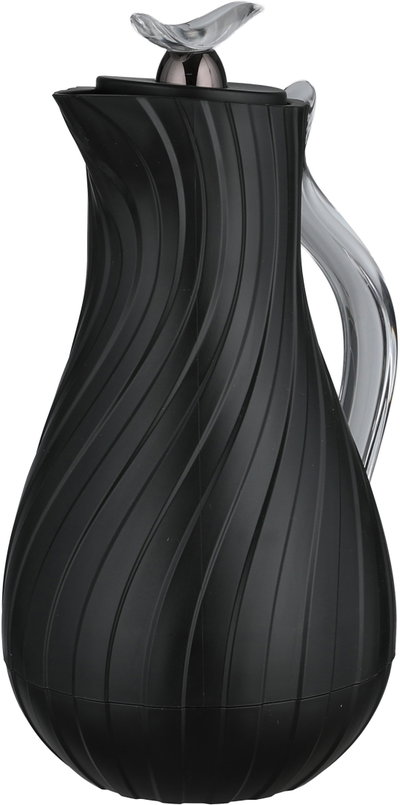 ترمس ليال جلوري، 1 لتر، خامة داخلية زجاج، يد شفاف، غطاء ضغاط - اسود product image 4