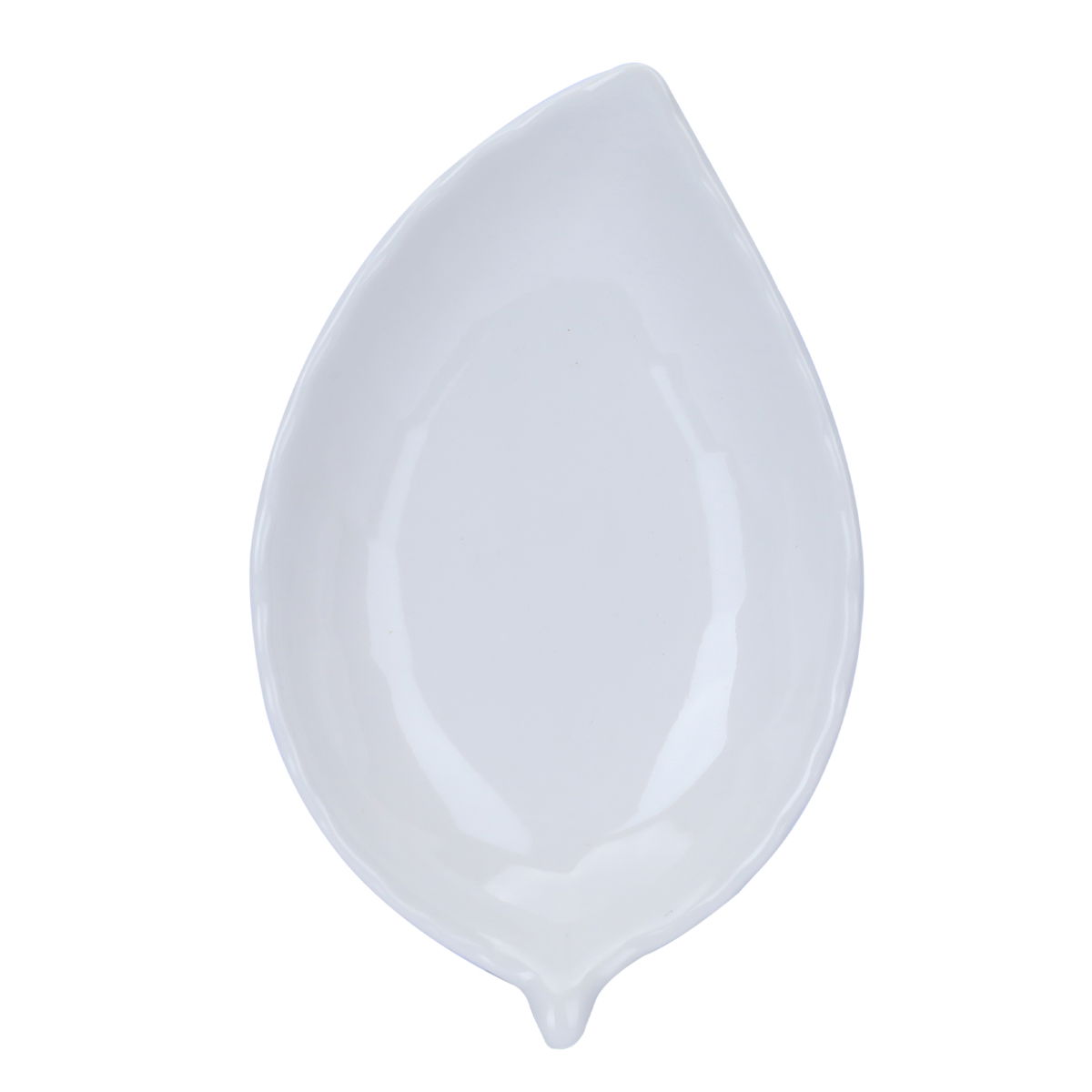 Al Saif Gallery melamine plate, 7 inches, leaf shape - white product image