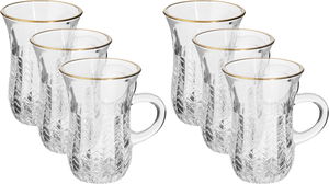 طقم بيالات شاي زجاج ماكس جلاس، 88 مل، 6 قطع - شفاف product image