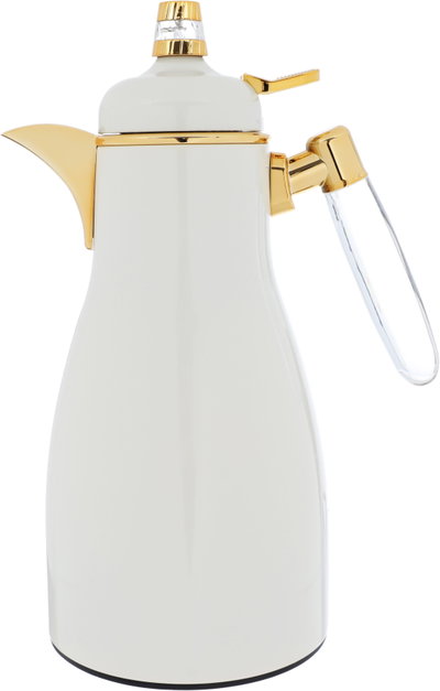 Alsaif Gallery Falwah Thermos Set, 2 Pieces, 1/1 Liter, Glass inner container, Stainless Steel Body - Pearl product image 4