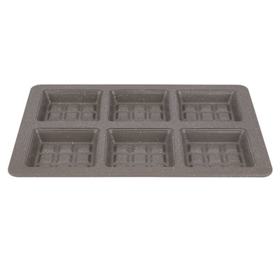 Granite Bake Chef Mold, Rectangle, 2.5 x 28.3 x 40.5 cm, 6 Eyes - Brown product image 2