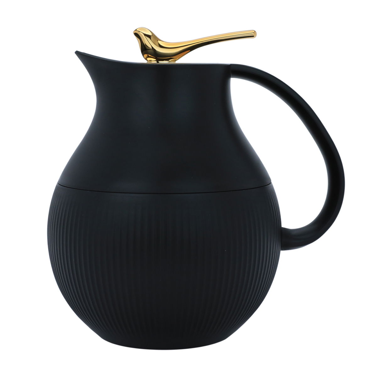 Al Saif Gallery Royal 6 thermos, 950 ml, glass inner container, plastic outer shell - black product image 1