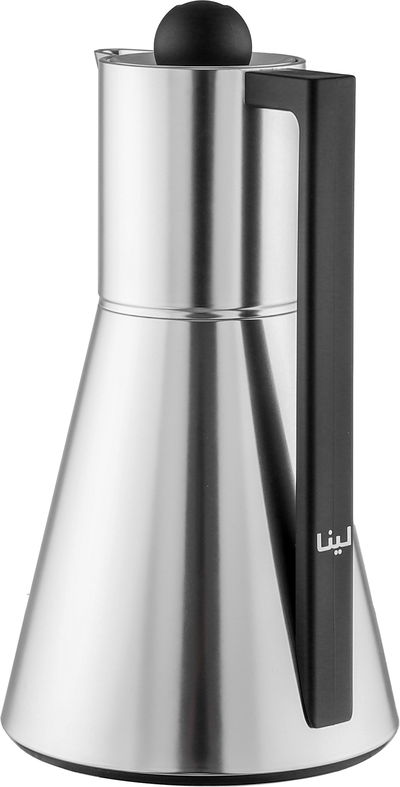 ترمس لينا افريست، 1 لتر، خامة داخلية زجاج، غطاء ضغاط، يد اسود - فضي product image 2