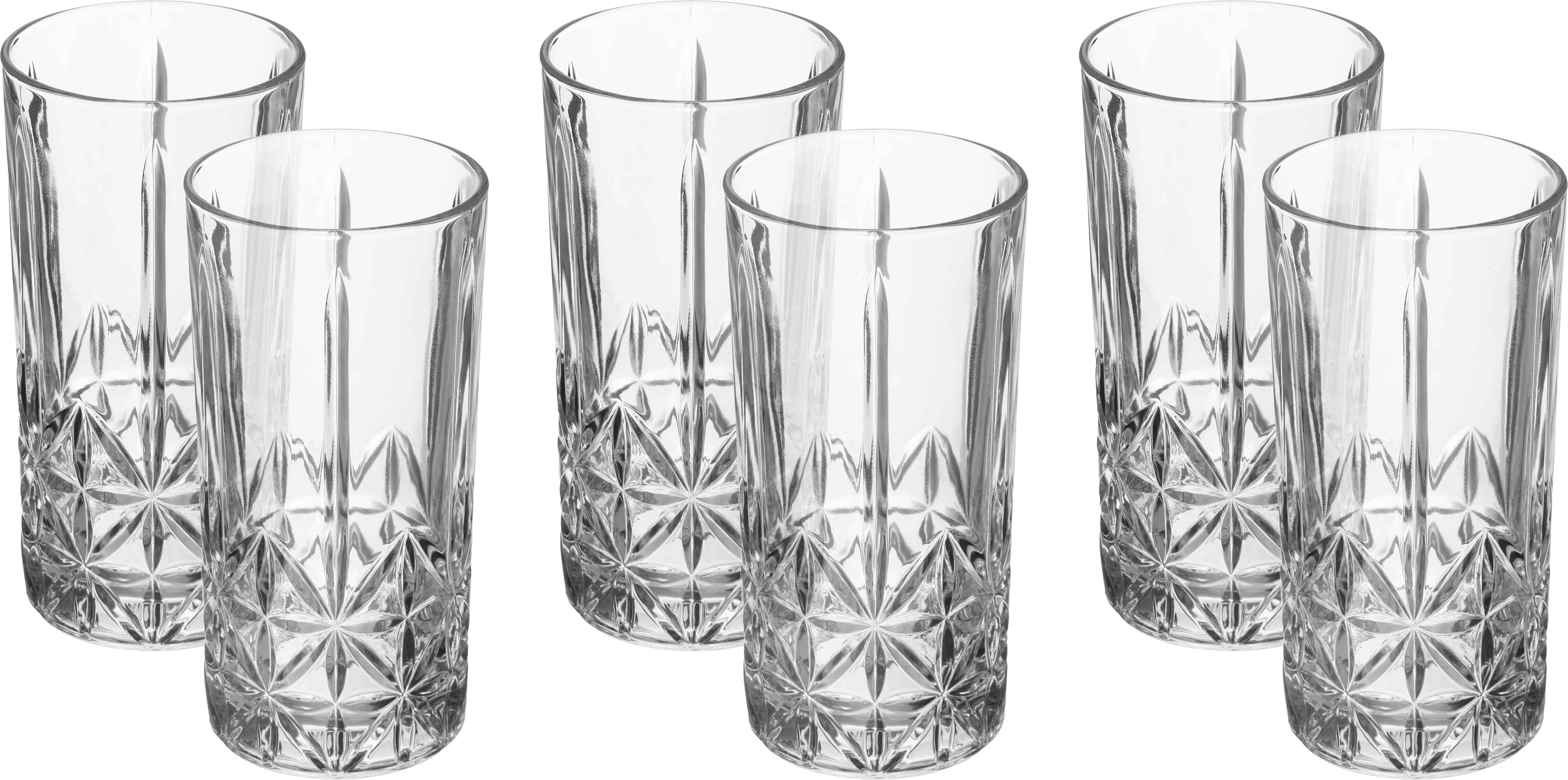 Al Saif Gallery Glass Cups Set, 6 Pieces - Clear product image