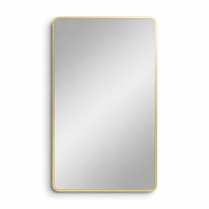 مراية مستطيلة زجاج، 140×70 سم، اطار معدن - ذهبي product image 2