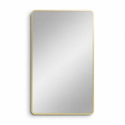 مراية مستطيلة زجاج، 140×70 سم، اطار معدن - ذهبي product image 2
