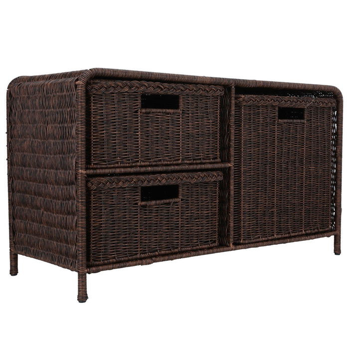 دولاب خوص السيف غاليري، ثلاث سلات - بني غامق product image 2