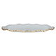 Al Saif Gallery Glass Sweet Plate with Gold Rim, 36x15x2.8 cm, Small Oval - Transparent product image 1