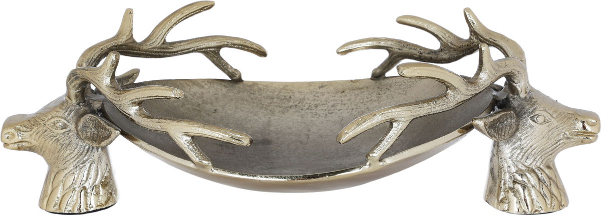 Steel Al Saif Gallery serving plate, 38 x 20 x 10 cm, oval - gold product image 1