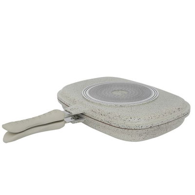 مقلاة أستيل روكي، 34 سم، بوجهين - رمادي product image 3