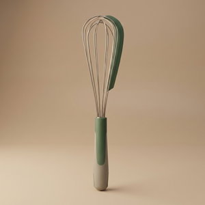 Alsaif Gallery Silicone Egg Beater, 12 cm, Plastic Handle - Silver product image