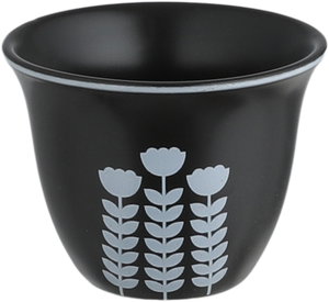 طقم فناجين قهوة سعودي بورسلان السيف غاليري، 12 قطعة، منقوش - أسود أبيض product image 2