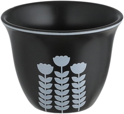 طقم فناجين قهوة سعودي بورسلان السيف غاليري، 12 قطعة، منقوش - أسود أبيض product image 2