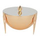 تمرية استيل السيف غاليري، دائرية، بغطاء، بأرجل ذهبي - فضي product image 4