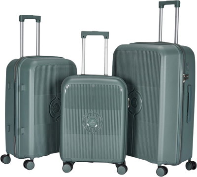 طقم شنط سفر بولي بروبيلين ليمرا، 3 مقاسات، 4 عجلات، بزاوية 360 درجة، LMA-PP530-3PCS - تركواز product image 1