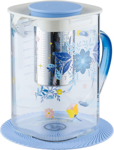 طقم جاك مع اكواب زجاج السيف غاليري، 5 قطع - شفاف ازرق product image 3