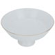 Al Saif Gallery porcelain serving stand, 20 cm, round, gold line with base - white product image 2