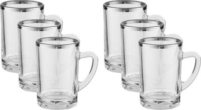 طقم بيالات زجاج السيف غاليري، 6 قطع، 100 مل - شفاف product image 1