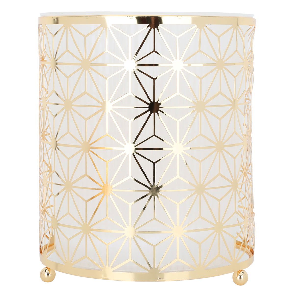 Al Saif Gallery Steel Trash Can and Tissue Box Set, 2 Pieces - Gold product image 2