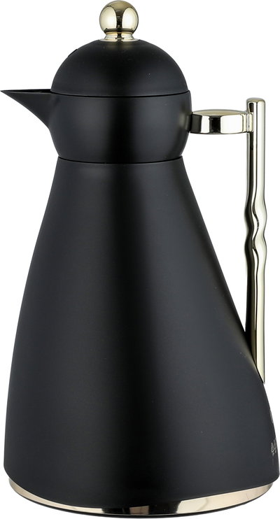 Noor Plastic Glory Thermos, 1 Liter, Glass Inner Container, Push Button, Gold-Black Handle product image 2