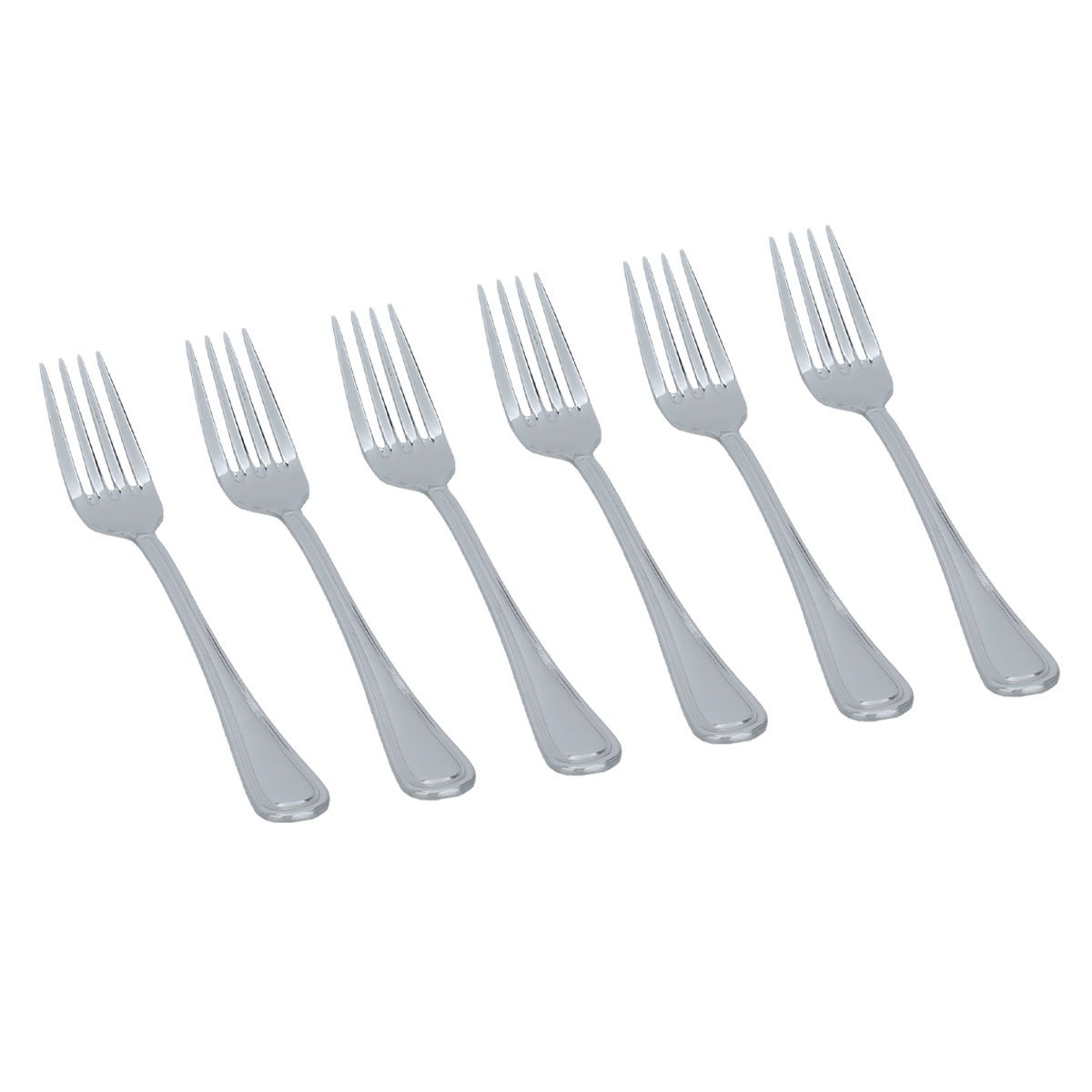 طقم شوك حلا استيل السيف غاليري، 6 قطع - فضي ذهبي product image