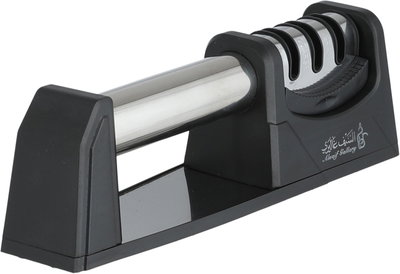 Al Saif Gallery Stainless Steel Knife Sharpener, 3 Slots, 22Cm - Black Silver product image 3