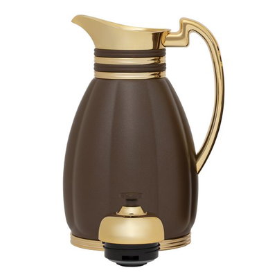 Al Saif Gallery Carmen Thermos Set, 2 Pieces, Compressor - Golden Brown product image 4