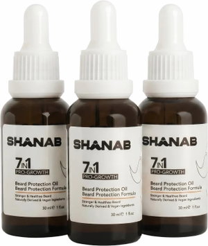Shenb Oil Offer for Beard Moisturizing and Growth, 7 in 1, 2 + 1 Free, Natural Ingredients - Sh-017 product image